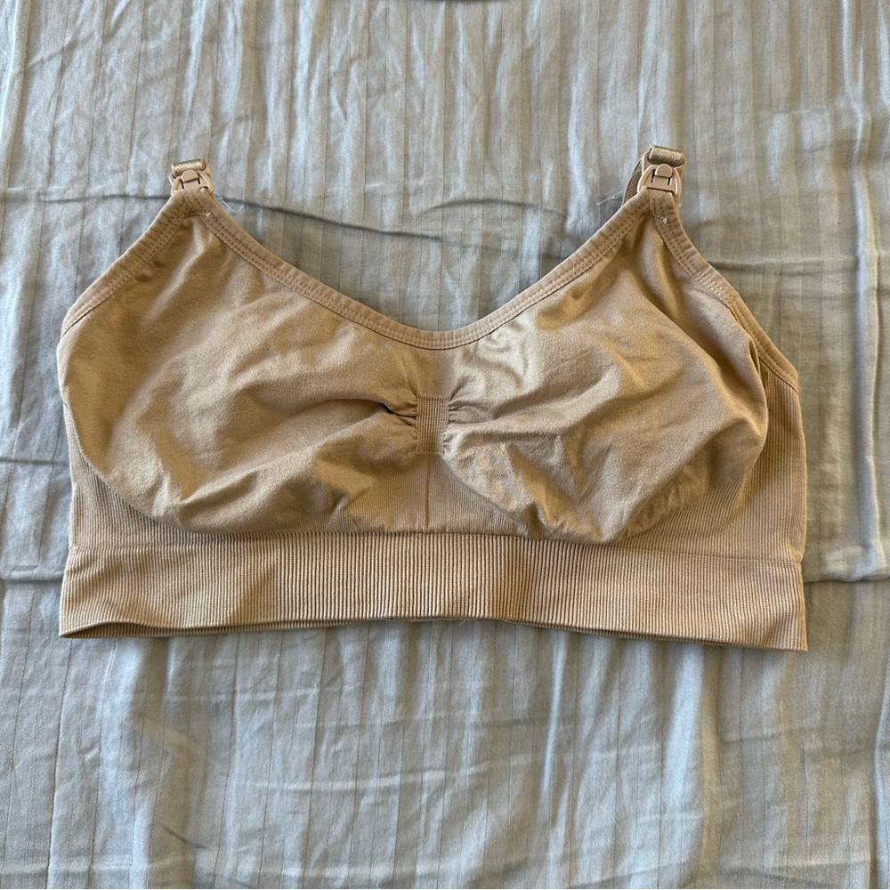 Seamless Tan Nursing/Pumping Bra
